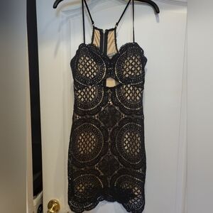 Intrigue Couture Keyhole Crochet Dress
